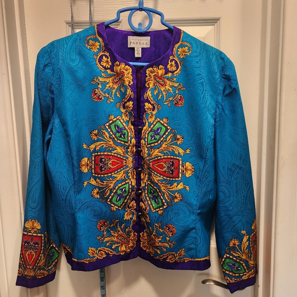 Adrianna papell vintage silk top size 14